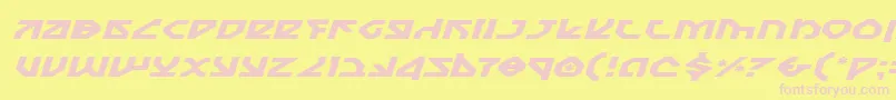 Nostroei Font – Pink Fonts on Yellow Background