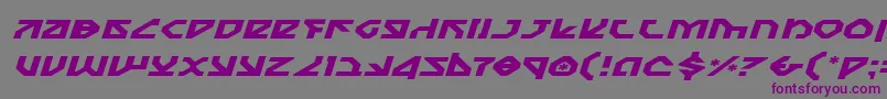Nostroei-fontti – violetit fontit harmaalla taustalla