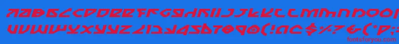 Nostroei Font – Red Fonts on Blue Background