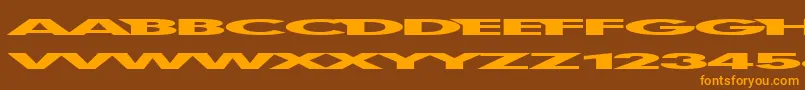 Czcionka Firstbli – pomarańczowe czcionki na brązowym tle