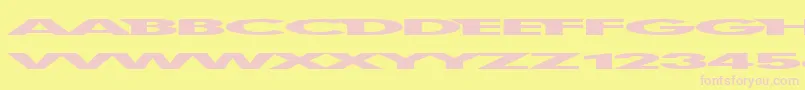Firstbli Font – Pink Fonts on Yellow Background