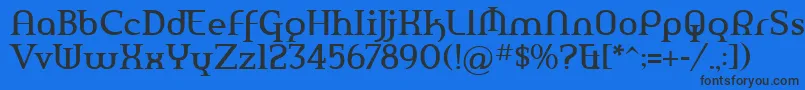 Подробнее о шрифте AmerikaPro Шрифт AmerikaPro – чёрные шрифты на синем фоне
