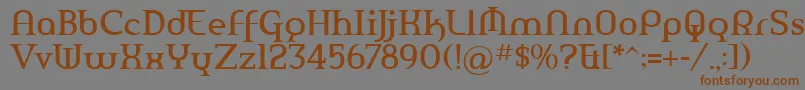 AmerikaPro Font – Brown Fonts on Gray Background