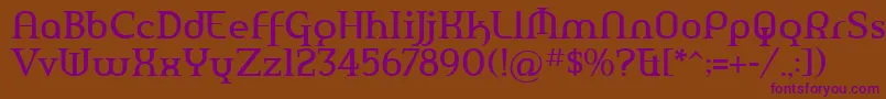 Шрифт AmerikaPro – фиолетовые шрифты на коричневом фоне