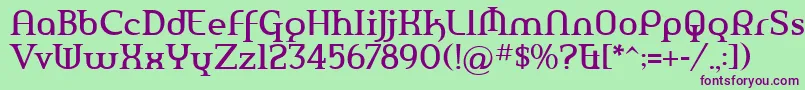 AmerikaPro Font – Purple Fonts on Green Background