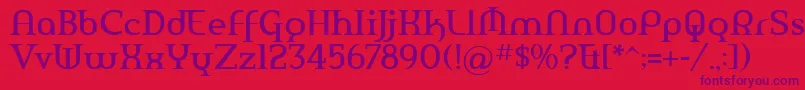AmerikaPro Font – Purple Fonts on Red Background