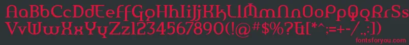 AmerikaPro Font – Red Fonts on Black Background