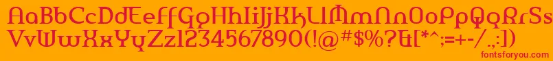 AmerikaPro Font – Red Fonts on Orange Background