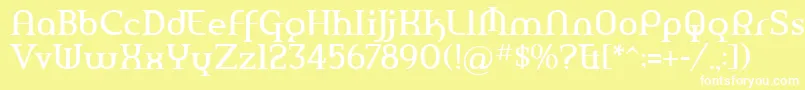 AmerikaPro Font – White Fonts on Yellow Background