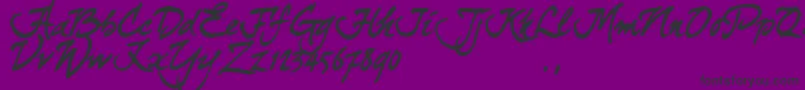Curjtrial Font – Black Fonts on Purple Background