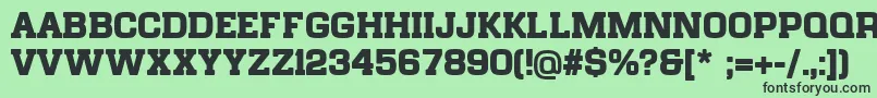 ChateaudegarageFreeForPersonalUseOnly Font – Black Fonts on Green Background
