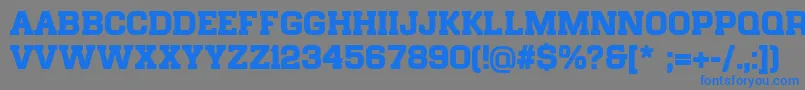 ChateaudegarageFreeForPersonalUseOnly-Schriftart – Blaue Schriften auf grauem Hintergrund
