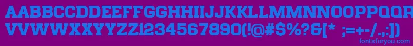 ChateaudegarageFreeForPersonalUseOnly Font – Blue Fonts on Purple Background