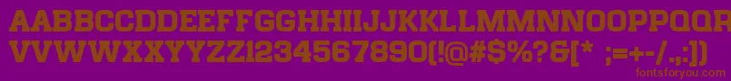 ChateaudegarageFreeForPersonalUseOnly Font – Brown Fonts on Purple Background