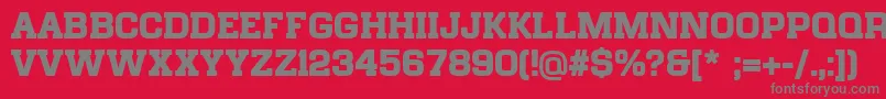 ChateaudegarageFreeForPersonalUseOnly Font – Gray Fonts on Red Background