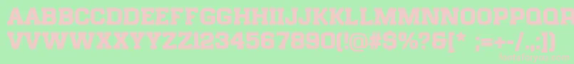 ChateaudegarageFreeForPersonalUseOnly Font – Pink Fonts on Green Background