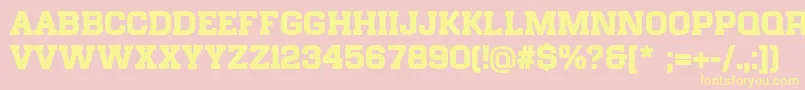 ChateaudegarageFreeForPersonalUseOnly Font – Yellow Fonts on Pink Background