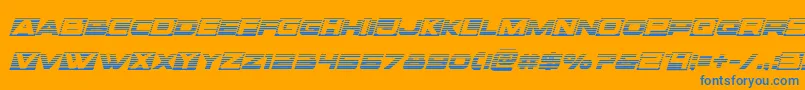 Voxboxgradital Font – Blue Fonts on Orange Background