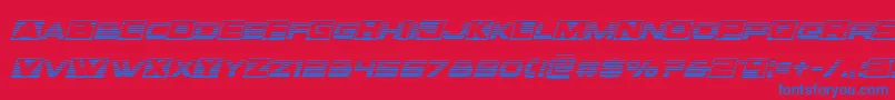 Voxboxgradital Font – Blue Fonts on Red Background