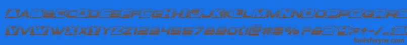 Police Voxboxgradital – polices brunes sur fond bleu