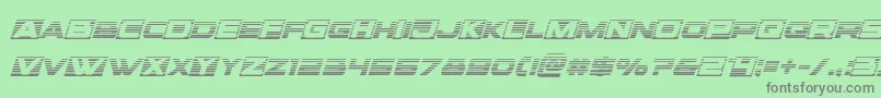 Voxboxgradital Font – Gray Fonts on Green Background