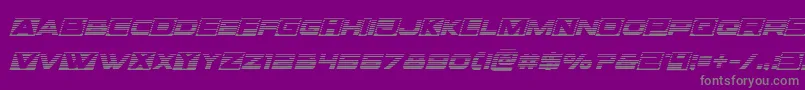 Voxboxgradital Font – Gray Fonts on Purple Background