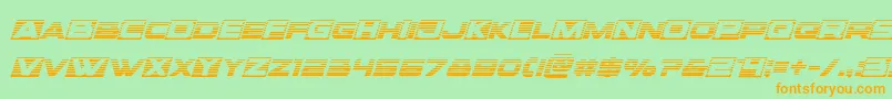 Voxboxgradital Font – Orange Fonts on Green Background
