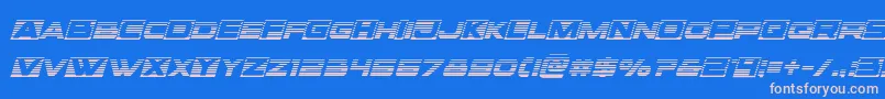 フォントVoxboxgradital – ピンクの文字、青い背景