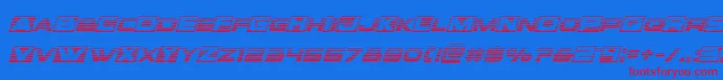 フォントVoxboxgradital – 赤い文字の青い背景