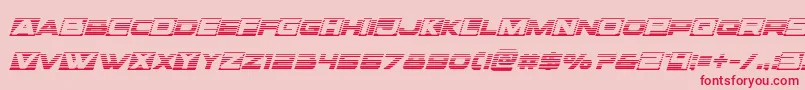 Voxboxgradital-Schriftart – Rote Schriften auf rosa Hintergrund