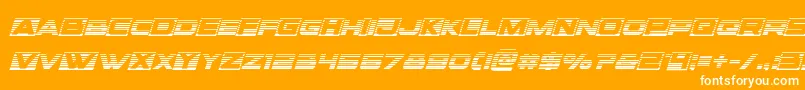 Voxboxgradital Font – White Fonts on Orange Background