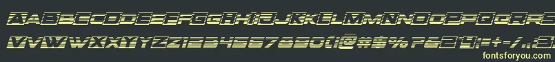 Voxboxgradital Font – Yellow Fonts on Black Background