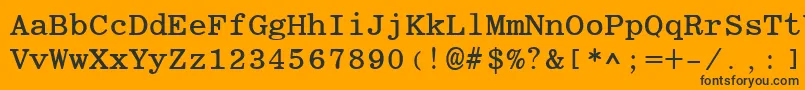 EliteBold Font – Black Fonts on Orange Background