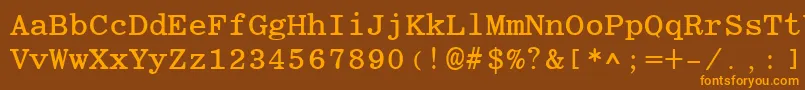 EliteBold Font – Orange Fonts on Brown Background