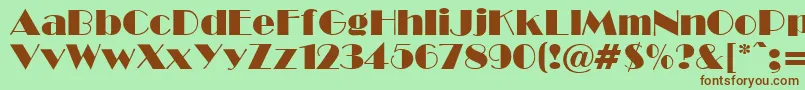 Broadcyr-fontti – ruskeat fontit vihreällä taustalla
