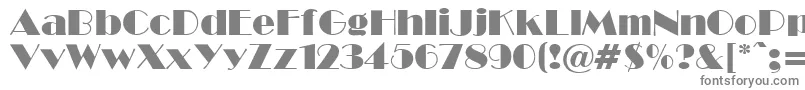 Broadcyr-fontti – harmaat kirjasimet valkoisella taustalla