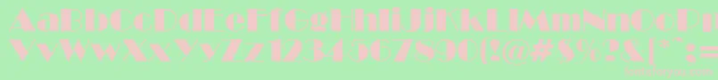 Broadcyr Font – Pink Fonts on Green Background