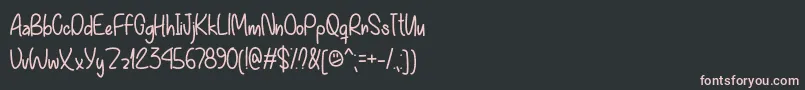 Шрифт EverythingYouWantOtf – розовые шрифты на чёрном фоне