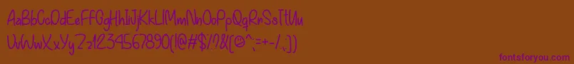 Шрифт EverythingYouWantOtf – фиолетовые шрифты на коричневом фоне