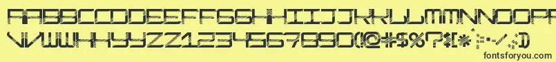 ModernismDisco Font – Black Fonts on Yellow Background