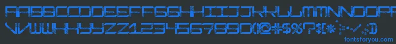 ModernismDisco Font – Blue Fonts on Black Background