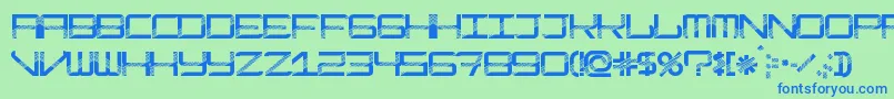 ModernismDisco Font – Blue Fonts on Green Background