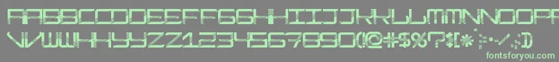 ModernismDisco Font – Green Fonts on Gray Background