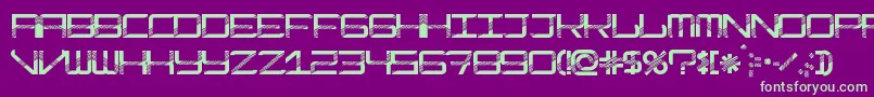 ModernismDisco Font – Green Fonts on Purple Background