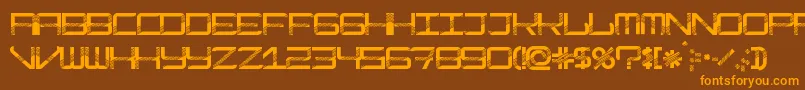 ModernismDisco Font – Orange Fonts on Brown Background