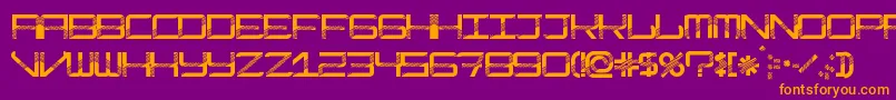 ModernismDisco Font – Orange Fonts on Purple Background