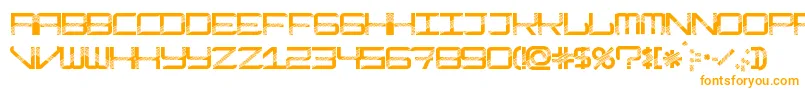 ModernismDisco Font – Orange Fonts on White Background