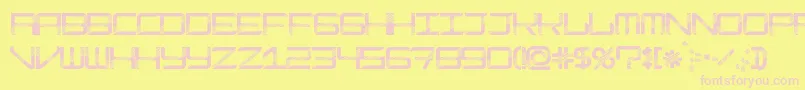 ModernismDisco Font – Pink Fonts on Yellow Background