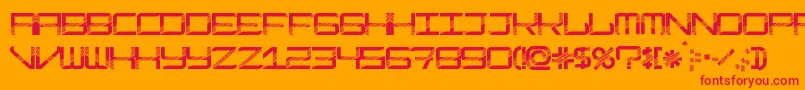 ModernismDisco Font – Red Fonts on Orange Background