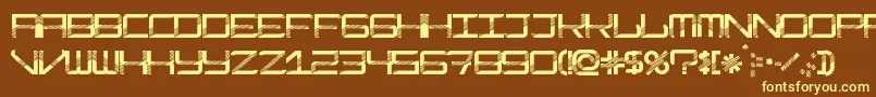 ModernismDisco Font – Yellow Fonts on Brown Background